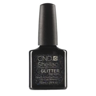 cnd shellac glitter top coat