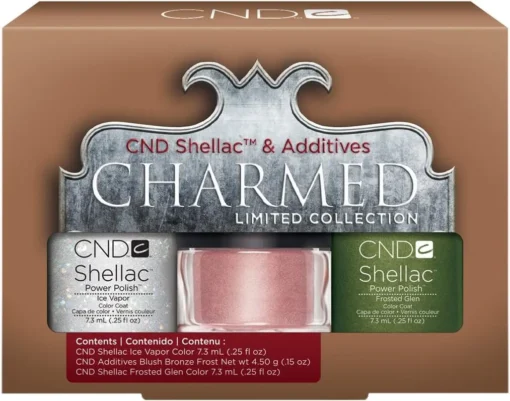 cnd shellac charmed ice vapor frosted glen additives