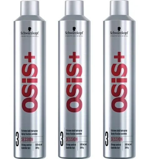 3 bottles schwarzkopf professional osis+ session extreme hold